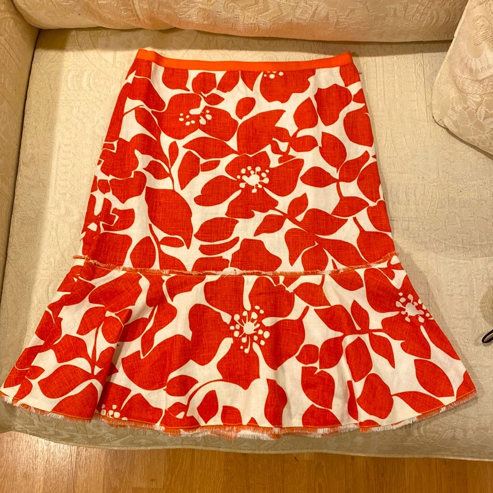 J Crew.  Linen skirt 23” length
